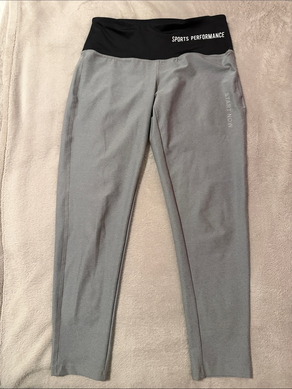 Sports Performance Grey & Black Leggings size S